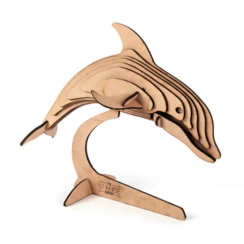 3D puzzle of Dolphin made of MDF