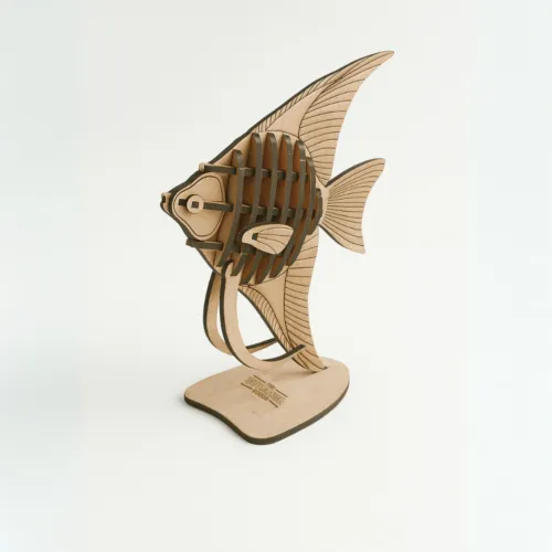 DIY 3D Wooden Fish Puzzle – Natural Wood, Eco-Friendly Gift